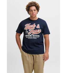 JACK JONES Yazı Baskılı Büyük Beden Erkek Tişört 12284905
