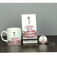 Diş Hekimi Üçlü Set (Kupa + Telefon Standı + Anahtarlık) 004