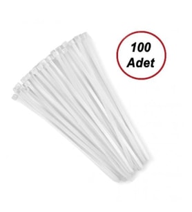 Plastik Cırt Kelepçe 4,8x300mm 100 Adet Beyaz 571707007