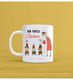 Kendin Tasarla En Tatlı Öğretmen Kupa Bardak