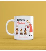 Kendin Tasarla En Tatlı Öğretmen Kupa Bardak