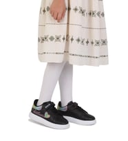 Skuaıter 011Mc Syh-Lila Kız Çocuk Sneaker Spor Ayakkabı (Siyah)