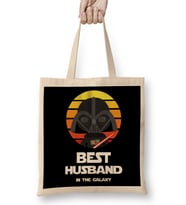 Husband Gifts Best Husband in The Galaxy Bez Çanta Uzun Saplı