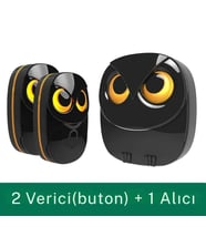 Monozone 1 Alıcı 2 Buton Kapı Zili Su Geçirmez Acil Çağırma Hasta Butonu Kablosuz Zil 35 Melodi
