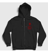 Presmono Unisex Siyah Skull Celtic Frost Fermuarlı Kapüşonlu Sweatshirt 387518tt