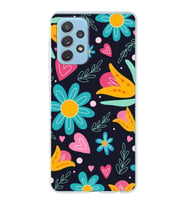 PrintiFy Samsung Galaxy A72 ile Uyumlu 1mm Slim Fit Retro Renkler 1 Baskılı Şeffaf  Kılıf