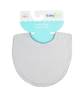 Babyjem Bürümcük Müslin Önlük 811 Gri