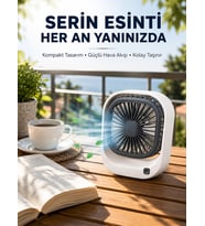 Taşınabilir Şarjlı Masa Fanı Sessiz Ve Güçlü Fan Sistemli