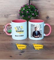 En İyi Eczacı Kupa Bardak Pembe Fotoğraflı Tıp Bayramı Hediyesi Eczacılık Günü Hediyesi