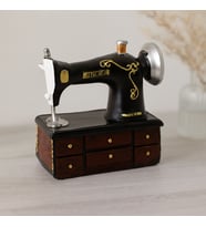 Vintage dikiş makinesi biblo - reçine 20x15x8.5 cm
