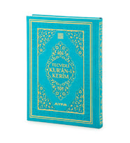 Tecvidli Kuranı Kerim - Termo Deri - Rahle Boy - Mavi Renkli - Ayfa Yayınevi - Bilgisayar Hatlı