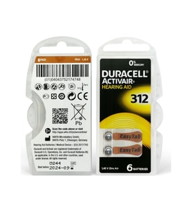Duracell 312 Numara Işitme Cihazı Pili 6'lı 1 Paket
