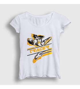 Presmono Kadın Beyaz Tracer Oyun Overwatch T-Shirt 363013tt