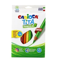 Carioca Tita Maxi Üçgen Kuru Boya Kalemi 4mm 12li 42791
