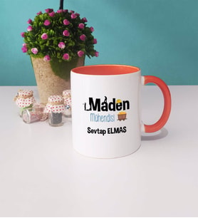 Maden Mühendisi Kupa Bardak Turuncu