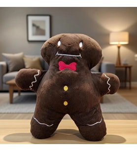 Kurabiye Adam Figürlü Peluş Yastık