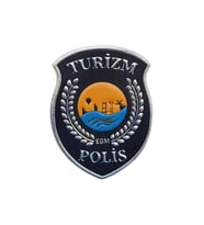 TURİZM POLİSİ Arması 3d Plastik,  Yeni Tip, Cırtlı, 1. Kalite (Çok Renkli)