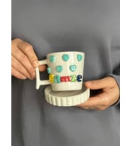 Bol Kalpli İsimli Kupa Mug (Krem)