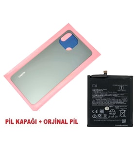 Tkgz Xiaomi Mİ 11 LİTE Arka Pil Batarya Kapağı + PİL (CAM) SİYAH