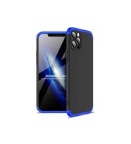 Apple iPhone 12 Pro Uyumlu Kılıf Zore Ays Kapak (Siyah-Mavi)