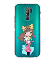 Xiaomi Redmi 9  Kamera Korumalı Kapak Vespagirl Tasarımlı Şeffaf  Kılıf