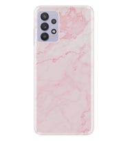 Kılıfland Samsung Galaxy A32 Kılıf Silikon Resimli Kapak Pembe Mermer Stok 1294