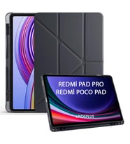 Xiaomi Redmi Pad 2 Pro / Pad Pro / Poco Pad 12.1inç Kılıf Kalem Bölmeli Trifoldi