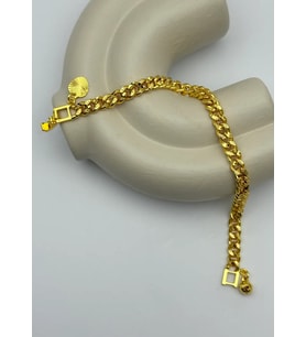 22K Altın Kaplama Zincir Bileklik Küçük Boy - 25-22k73 (Gold)