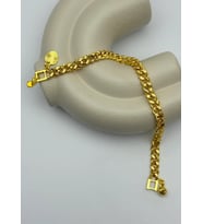 22K Altın Kaplama Zincir Bileklik Küçük Boy - 25-22k73 (Gold)