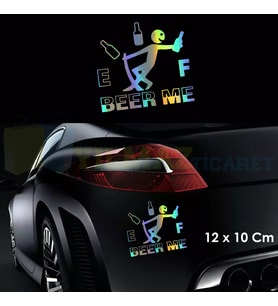 Beer Me Araba Yakıt Depo Kapağı Hologram Oto Sticker Aksesuar Yapıştırma Çıkartma Etiket 12 X 10 Cm