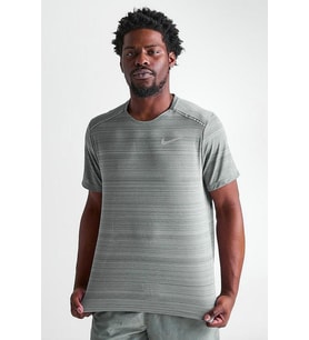 Nike Miler Dri Fit Running Tee Grey Reflektörlü Koşu Antrenman Tişörtü Gri