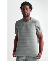 Nike Miler Dri Fit Running Tee Grey Reflektörlü Koşu Antrenman Tişörtü Gri