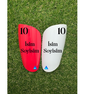 Armadura Kişiye Özel Tekmelik - Renkli-Kırmızı Beyaz - 1 Takım (008)