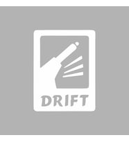 Drift Araba Sticker siyah 14x19 CM (Beyaz)