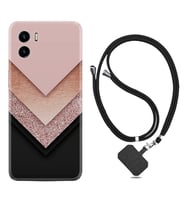 Vivo Y15S Y32 Y33S Y51 Y53S Kılıf Boyun Askılı Silikon Great Marble 1405