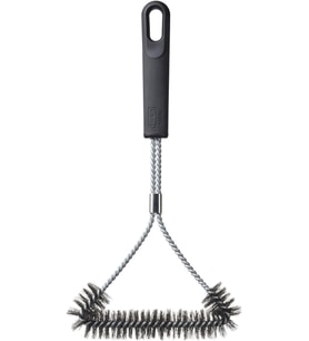GRILLTIDER Barbekü Izgara Temizleme Fırçası, Paslanmaz Çelik, Siyah, 35 cm
