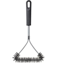 GRILLTIDER Barbekü Izgara Temizleme Fırçası, Paslanmaz Çelik, Siyah, 35 cm