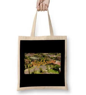 Classic Neighbours Logo Bez Çanta Uzun Saplı