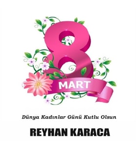 8 Mart Dünya Kadınlar Günü İsim Yazılı Yastık 40x40 cm