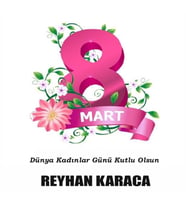 8 Mart Dünya Kadınlar Günü İsim Yazılı Yastık 40x40 cm