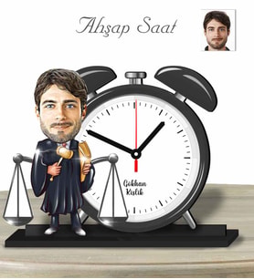 Kişiye Özel Ahşap Saat-Avukat Erkek-1
