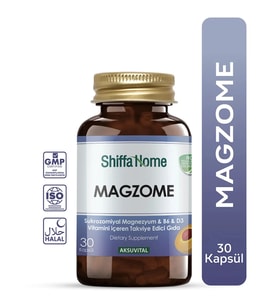 Shiffa Home Magzome Sukrozomiyal Magnezyum, B6 & D3 Vitamini 30 Kapsül
