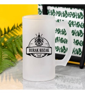 Kişiye Özel Harf ve İsim Baskılı Özel Bira Bardağı