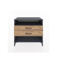 Hyperion Şifonyer Tek Raflı 2 Çekmeceli 88x44x80 Antrasit-Çam