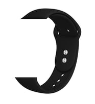 Watch Siyah Kordon 42 mm 44 mm Silikon Kayış