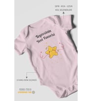 Teyzesinin Yeni Favorisi Kısa Kollu Bebek Body %100 Pamuk