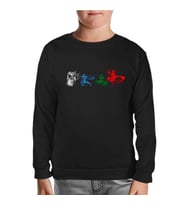 Son Hava Bükücü  Aang  Katara Prens Zuko  Toph Beifong Siyah Çocuk Sweatshirt