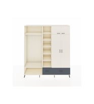 Hyperion Dolap 12 Raflı 2 Çekmeceli 2 Askılı 220x44x243 Aytaşı-Aytaşı/Antrasit