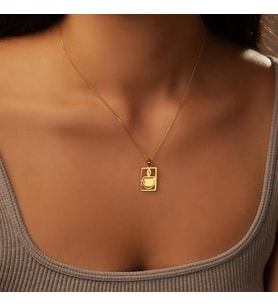 Kişiye Özel 925 Ayar Gümüş Minimal Kahve Figürlü Kolye Kahve Severlere Özel Hediye (Gold)