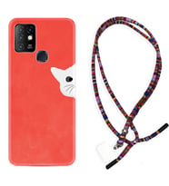 INFINIX Hot 8 9 10 11S Hot 10 Play 10T Kılıf Boyun Asklı Rasta Silikon Kedoş 1735